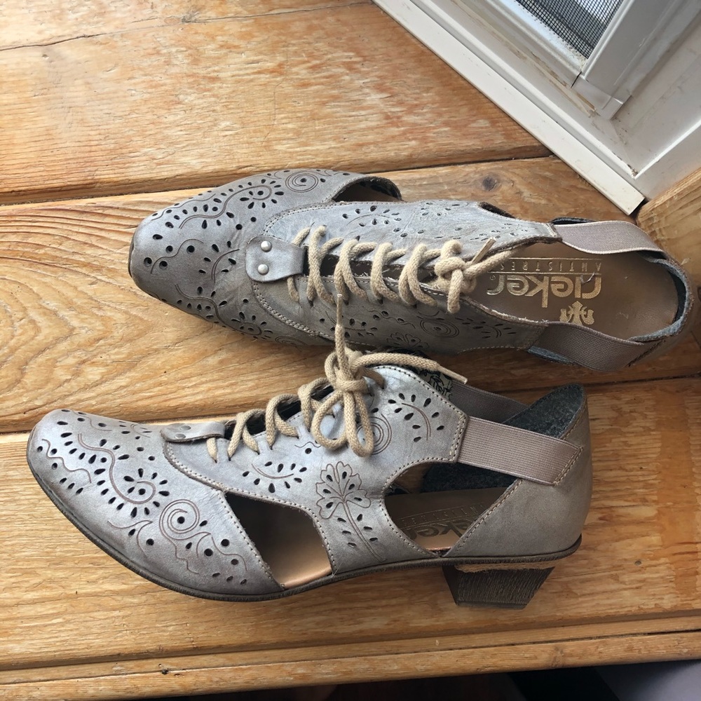 Rieker Antistress Comfortable Cute Grey Low Heels